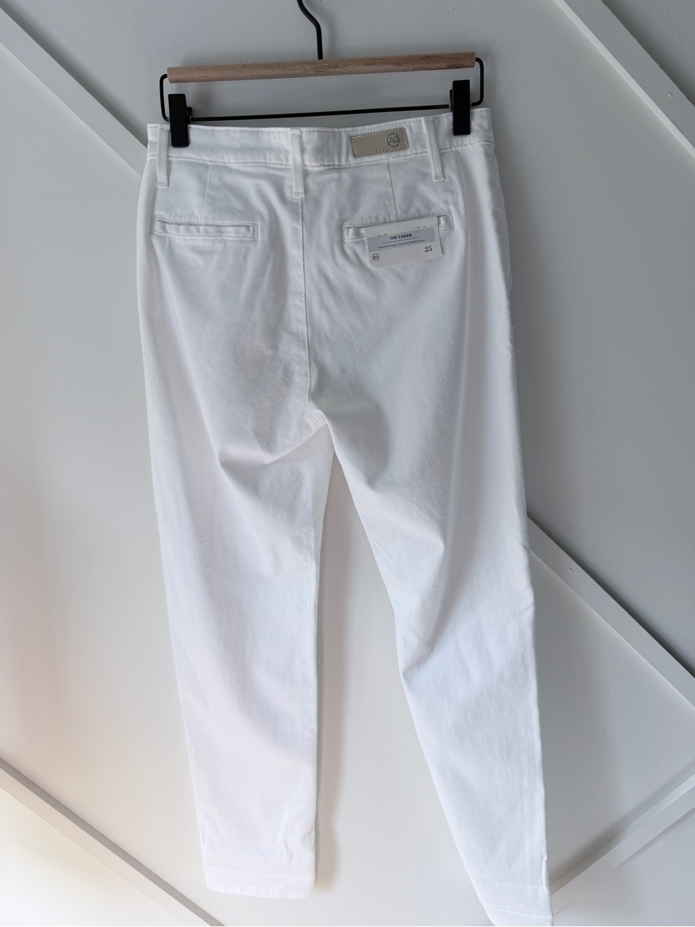 AG Adriano Goldschmied The Caden Tailored Trouser White 25 NWT | Slim Chino - Picture 4 of 16